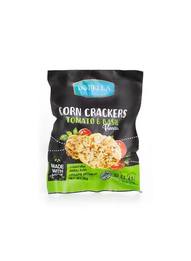 DOBELLA Corn Crackers With Tomato & Basil Flavor 35 grams