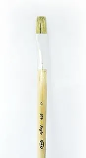 China Fine Arts 579 Bleached Bristle Artist Brush with Flat Wooden Handle, Size 9