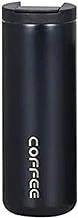 Double Wall Vacuum Insulated Stainless Steel Coffee Mug (500ml, Black)