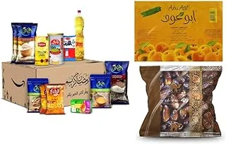 Ramadan Bundle(Amazon Ramadan Box Bundle Pack of 12 items, 7 KG + Qafilah Jawhra Dates 700 gm + Abu Auf Kamar Al Din, 400 gm)