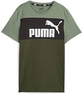 PUMA Boys/Unisex ESS Block Tee B Eucalyptus-XX SHIRT