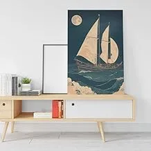 Boat in the Sea Printed Canvas wall art 60x40