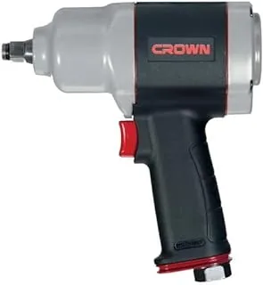 Crown CT38115BMC 800 Newton Pneumatic Impact Wrench, 1/2-Inch Size, Grey/Red/Black