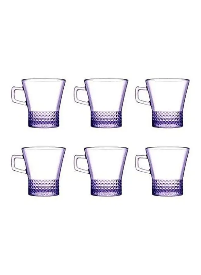 Pasabahce 6 Pieces Kuvars Mug Purple