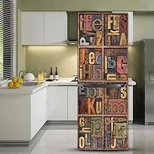 Creative 3D Abstract Letters Fridge Sticker Self-adhesive Home Decorative Wall Sticker