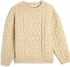 KOTON Girl's Cable Knit Crew Neck Long-Sleeve Soft Touch Pullover (pack of 1)