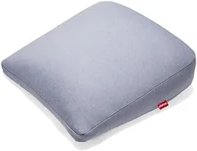 Ricrac Cotton Rafa Backrest Pillow, 60 cm x 60 cm x 5-12.5 cm Size, Light Grey