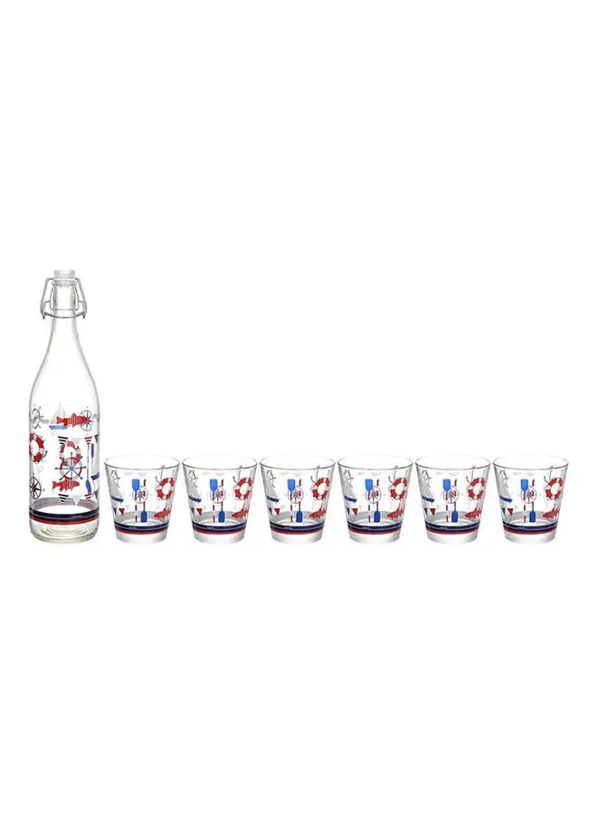 Decover Conic/ Lella 7Pcs (Bottle With Clips + 6 cups) Nautical