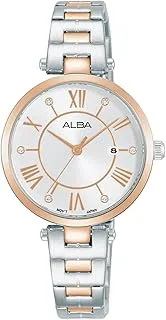 ALBA LADIES' Fashion Stainless. Rose gold platedSilver white dial AH7AN4X