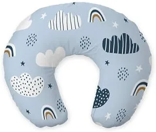 Mamas Gift Cloud Print Feeding Pillow, Light Blue