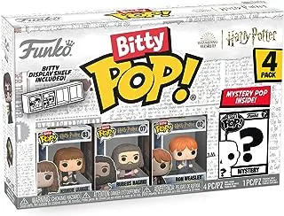 Funko Bitty Pop! Harry Potter - Hermione Granger™, Rubeus Hagrid™, Ron Weasley™ and Mystery Surprise Mini Figure - 2.2cm Collectable - Stackable Shelf Included - Gift Idea