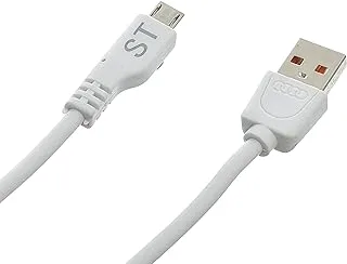 STRONG ST - 03 كابل شحن سريع من مايكرو إلى USB-A 100 سم وتيار 2.1 أمبير - أبيض