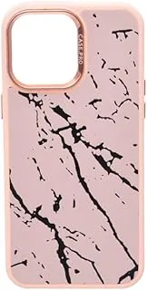 Silicone Back Phone Protection Cover With Amazing Design And Safety Edges For Iphone 15 Pro Max - Pink Black