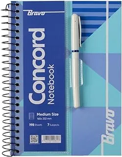 Bravo New Concord Notebook, Medium, 198 Sheets, Blue