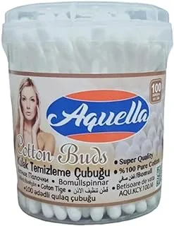 aquella Cotton Sticks For Cleaning Ears - 100 Pcs