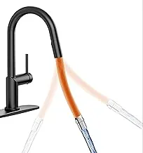 720° Faucet Moldable Hose with Blue LED Water Faucet, 20cm Copper Faucet Extension Tubes, Flexible and Shapeable Water Pipe, Suitable for Faucet Hoses in Kitchen and Bathroom