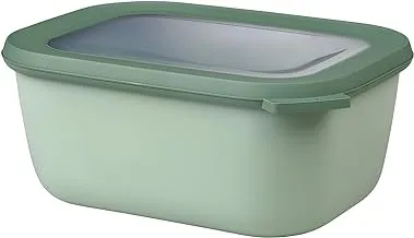 Mepal – Multi bowl Cirqula 1500 ml rectangular Nordic sage – Food storage container with lid – Airtight storage box for fridge & freezer, microwave container & serveable dish – Diswasher-safe