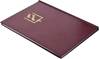 Borg El Arab High Quality A4 Leather Soft Cover Notebook 100 Sheets 30 x 22cm For Professors Ans Students - Maroon