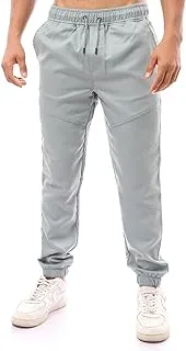 Ravin Mens Men Trousers Cotton Gabardine Pants with Elastic Hem Pants