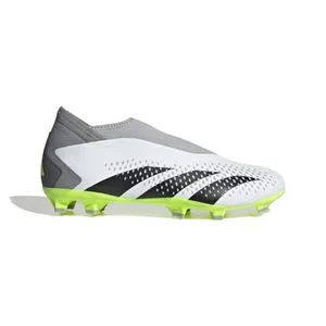 ADIDAS MBS09 Football/Soccer Predator Accuracy.3 Laceless Firm Ground Boots- White