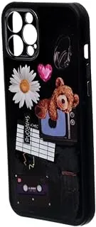 Silicone High Quality Back Phone Protection Case With A Teddy bear Design And Safety Edges For Iphone 12 PRO MAX - Multi Color