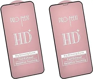 واقي شاشة من الزجاج المقوى Pro Flexi HD+ مع طبقة مضادة للخدش وشفافية عالية لهاتف Apple Iphone 11Pro/x/xs 5.8 بوصة مجموعة من قطعتين - شفاف