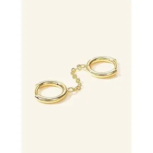 Gold Plated Earrings 1 Piece Piercing Hoop Earrings Chain For Women