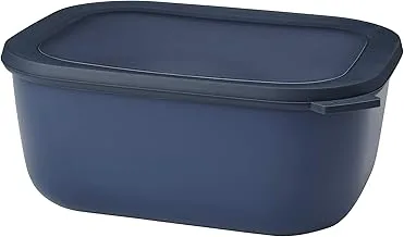 Mepal Cirqula Rectangular Multi Bowl 3000 ml Nordic Denim - Food Storage Box - Storage Box - Stackable - Dishwasher Safe, Polypropylene