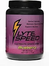 LyteSpeed Electrolyte Sport Drink | Powder | Blueberry | 32 Servings | 1.1 KG | Electrolyte Replacement | Sport Drink