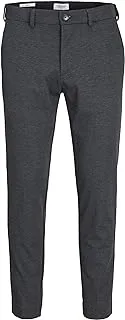 Jack & Jones Plus Men's Marco Cooper Chino Trousers, 42W - Dark Grey Melange