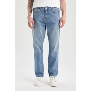 Defacto Man Straight Fit Denim Trousers