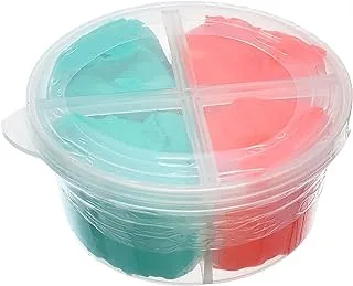 Generic Plastic Creative Box Containing A Four Slots With Light Clay Help To Create Cherry Shape And Add More Entertaining For Kids - Green Red