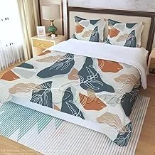 Flat Bed Sheet Set 3 Pcs 220 * 240 Cm (Ash Design)