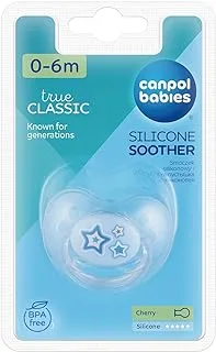 Canpol babies Silicone Soother 0-6m Round NEWBORN BABY with cap