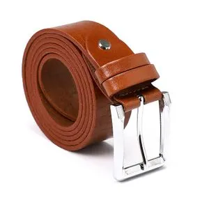 Activ Reptile Pattern Double Loop Leather Belt - Caramel Brown