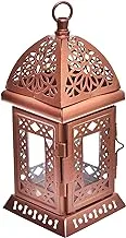 Elnada Square lantern Uniqe Islamic Design For Decorative Home, Patio Decor and Ramadan Celebrations - Copper