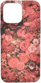 Silicone High Quality Back Phone Protection Case With Flowers Print Design And Safety Edges For Iphone 14 Pro Max - Multi Color