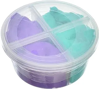 Generic Plastic Creative Box Containing A Four Slots With Light Clay Help To Create Eggplant Shape And Add More Entertaining For Kids - Green Purple