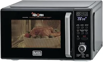 BLACK+DECKER 4-in-1 Digital Microwave Oven with Air Fryer, Grill & Convection, 29L, Black - MZAF2910-B5, by BLACK+DECKER