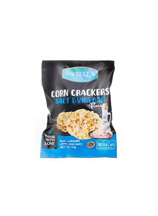 DOBELLA Corn Crackers With Salt & Vinegar Flavor 35 grams