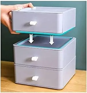 3 Piece Single Drawer Makeup Organizer