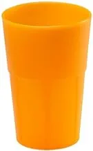 Mojito Box of Cocktail Cups, Plastic, Orange Fluo, 0.35 Litre, 6 Pieces