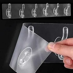 Versatile Stand With 6 Hooks - Self-adhesive