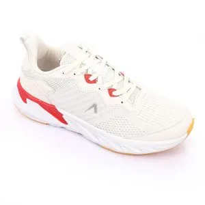 Activ Off-White Sneakers With Red Touch Sneakers