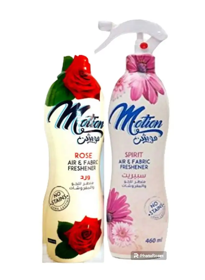 MOTION Air Freshener (Spirit Spray + Rose Gear) Special Offer 400 ml