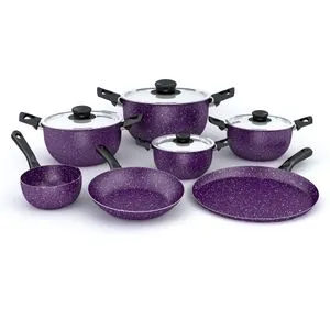 Lazord Granite Cooking Set - 11 Pcs - Purple