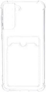 Silicone Back Phone Protection Cover With Silicone Pocket And Safety Edges For Samsung Galaxy S21 Plus - Transparent