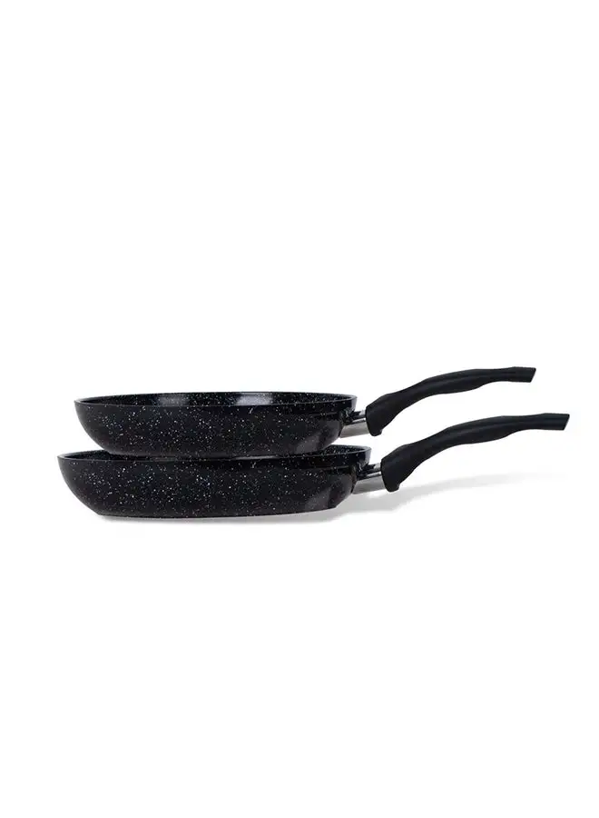 Top Chef 2 pieces Top Chef granite frying pan set (20-22-26) Black