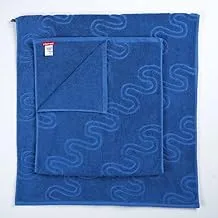 Ricrac Reby Curly Patterns Towel Set 2-Pieces, Navy Blue