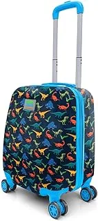 Coral High Kids Luggage suitcase - Navy Blue Blue Dinosaur